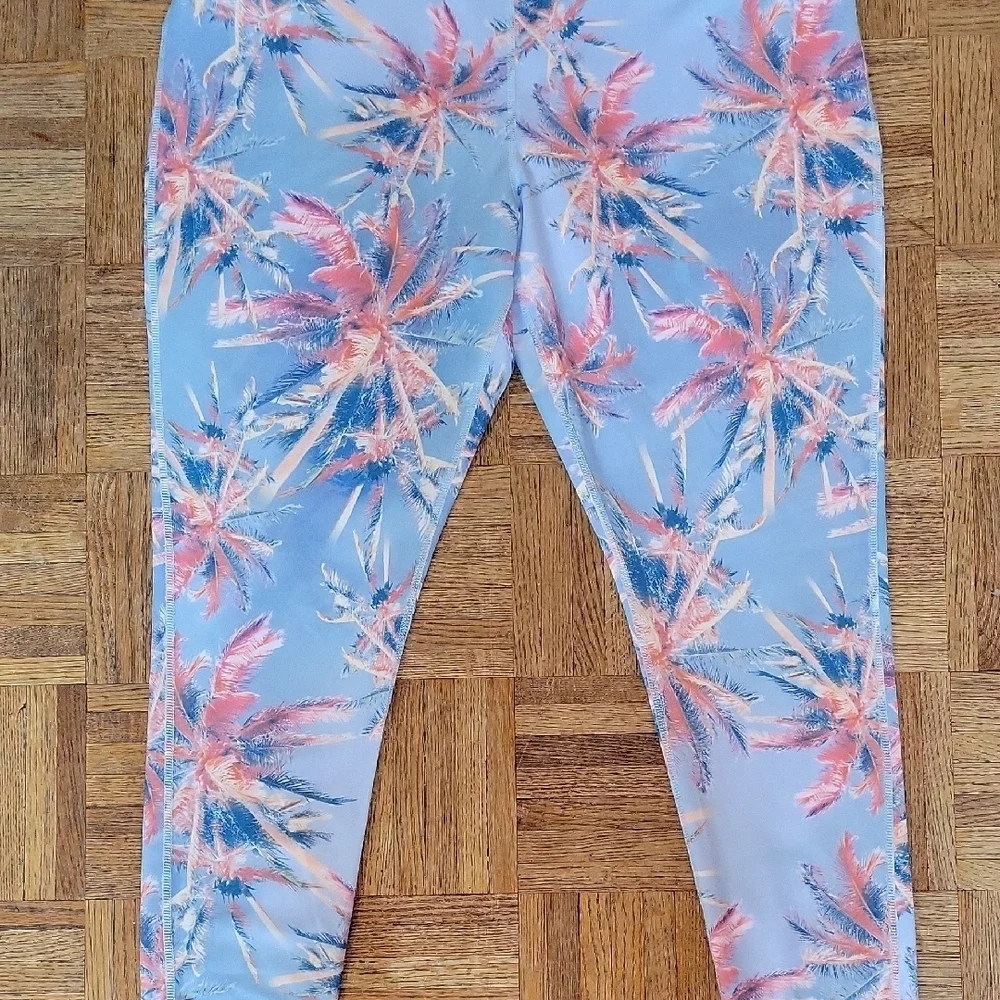 Brisas Tropical Palm Trees Leggings SIZE XL